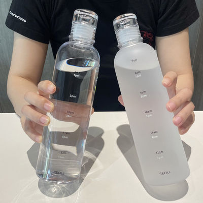 지속 가능한 500ml 체육관 플라스틱 물병 시간 스케일 누출 방지 및 BPA 무료