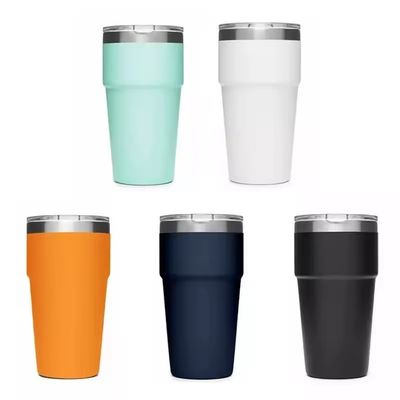 사용자 지정 로고 미국 스타일 스테인리스 스틸 텀블러 컵 16oz 와인 머그