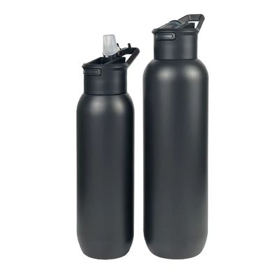 손잡이 뚜?? 이 있는 진공 단열 스테인레스 스틸 플라스크 580ml 및 1000ml 군대 녹색