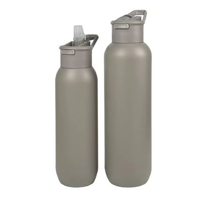 손잡이 뚜?? 이 있는 진공 단열 스테인레스 스틸 플라스크 580ml 및 1000ml 군대 녹색