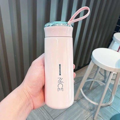 400ml 유리 미니 야외 휴대용 물병 라니어드 로고 사용자 지정 수비 컵