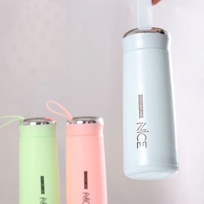 400ml 유리 미니 야외 휴대용 물병 라니어드 로고 사용자 지정 수비 컵