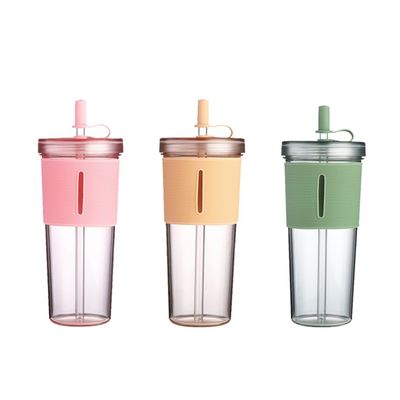 야외 캠프 맞춤 로고 듀얼 벽 우유 차 빨래 컵 700ml 실리콘 장갑