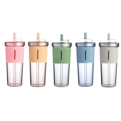 야외 캠프 맞춤 로고 듀얼 벽 우유 차 빨래 컵 700ml 실리콘 장갑