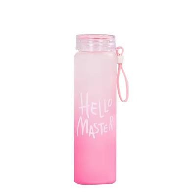 지속 가능한 500ml BPA 무료 사용자 지정 로고 학생용 녹음된 유리 물병 컵