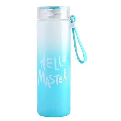 지속 가능한 500ml BPA 무료 사용자 지정 로고 학생용 녹음된 유리 물병 컵