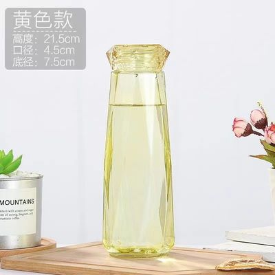스타일 휴대용 사무실 캠핑 스포츠 유리 물병 맥주 캔 유리 21.5 * 7.5cm