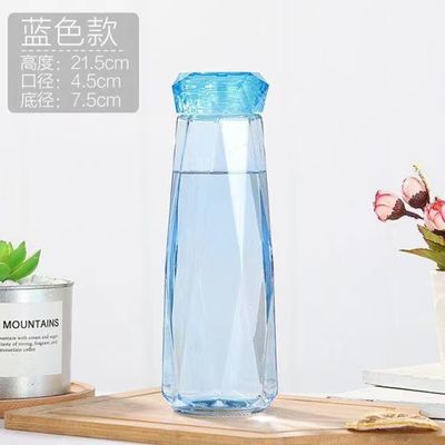 스타일 휴대용 사무실 캠핑 스포츠 유리 물병 맥주 캔 유리 21.5 * 7.5cm