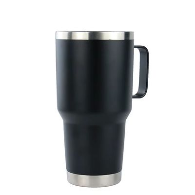 휴대용 단열 여행 머그 30oz 스테인리스 스틸 텀블러 현대 디자인 손잡이