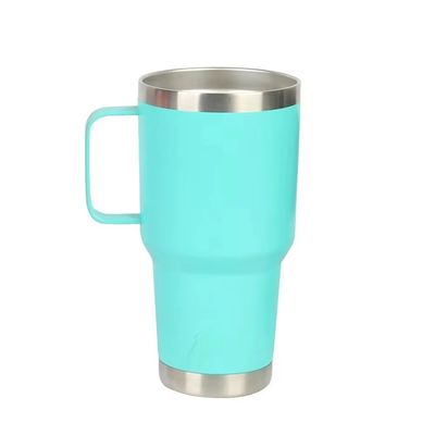 휴대용 단열 여행 머그 30oz 스테인리스 스틸 텀블러 현대 디자인 손잡이