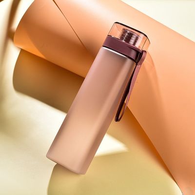 아웃도어 스포츠 휴대용 550ml 700ml PC 플래스틱 평면 물병 손잡이 로프