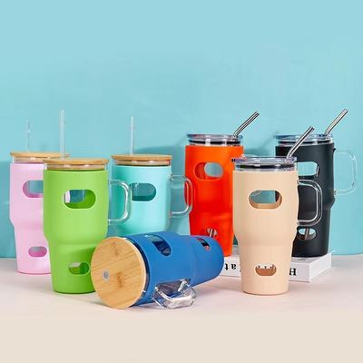 스타일 40oz Tumbler 핸들 사용자 지정 로고와 직접 음료수 흐르는 방법