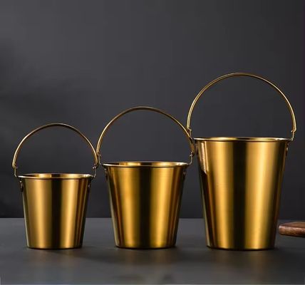 파티 필수 1L 스테인리스 스틸 얼음 버킷 맥주와 샴페인 손잡이