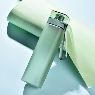 유니섹스 대용량 PC 스포츠 병 패션 단순 사각형 물병 플라스틱 컵