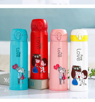 500ml 대용량 유리 물병 휴대용 직선 음료 컵 선물 튀기