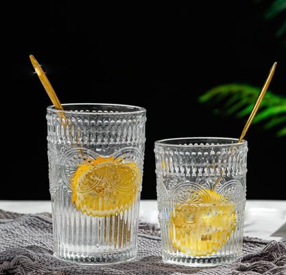샘플 제공 유리 머그 주스 커피 음료 유리 컵 300ml 380ml 디자인 스타일 클래식