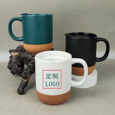 모든 조각 400ml 용량 친환경 재사용 세라믹 머그 코크 바닥 커피 머그 컵