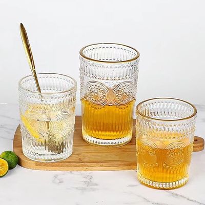 샘플 제공 유리 머그 주스 커피 음료 유리 컵 300ml 380ml 디자인 스타일 클래식