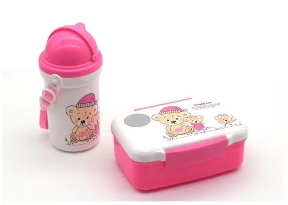 사용자 지정 로고 허용 어린이 만화 점심 상자 500ml 빨대 냄비 세트