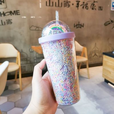 여행에 편리한 550ml BPA 무료 반짝이는 아이스크림 텀블러