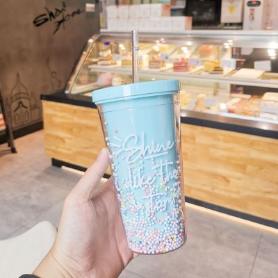 여행에 편리한 550ml BPA 무료 반짝이는 아이스크림 텀블러