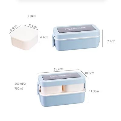 환경 친화적 이점 여러 번 사용할 수 있는 휴대용 플라스틱 벤토 점심 상자