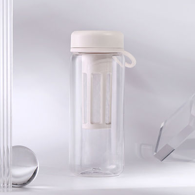 휴대용 플라스틱 물병 간단한 스타일과 차 인프이셔와 450ml/600ml 용량