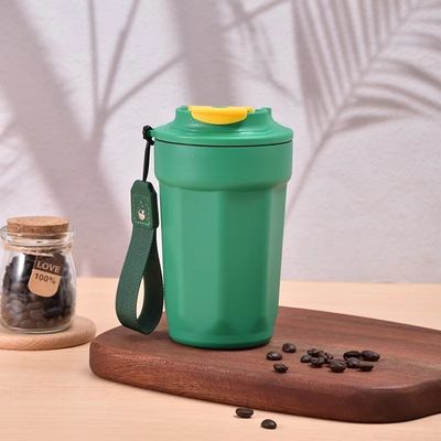 사용자 지정 로고 머그 스테인리스 스틸 텀블러 420ml 여행 컵 뚜?? 과 로프 로프