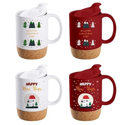 MUGS 사용자 지정 로고 친환경 450ml 세라믹 커피 머그 독특한 코크 바닥 디자인