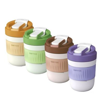 400ml/550ml 휴대용 커피 컵 다중 사용 가능한 컵 뚜?? 과 빨대 2024 디자인