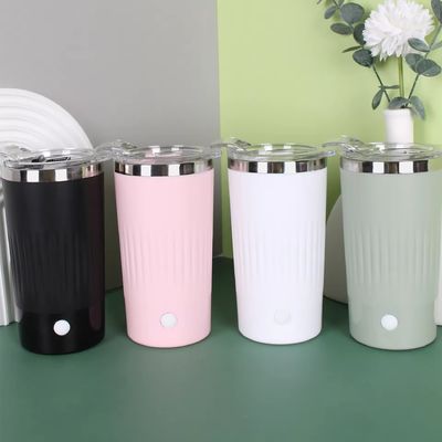 500ml 전기 쉐이크 병 뚜?? 가 있는 휴대용 커피 혼합 컵 우유 혼합 컵 믹서 컵