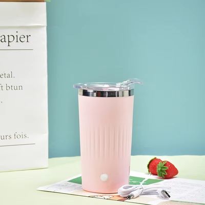 500ml 전기 쉐이크 병 뚜?? 가 있는 휴대용 커피 혼합 컵 우유 혼합 컵 믹서 컵