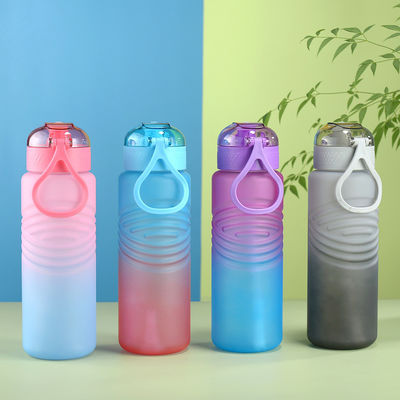 이 큰 용량 1000ml 그라디언트 컬러 물컵으로 이동 중에도 수분을 유지하십시오.