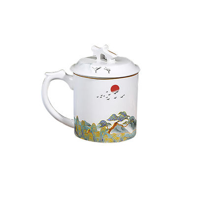 프로셀렌 머그 400ml 세라믹 컵 선물 커피 병 안 슬리드 핸들