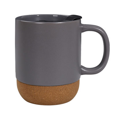 환경 보호 매트 플라스틱 뚜?? 과 코크 바닥 450ml 세라믹 컵