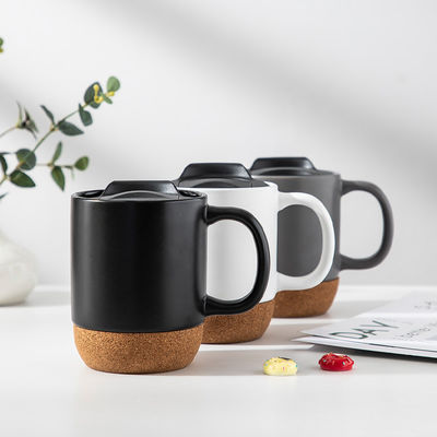 환경 보호 매트 플라스틱 뚜?? 과 코크 바닥 450ml 세라믹 컵