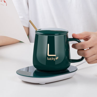 사용자 지정 로고 350ml 마티리얼 세레믹 온도 조절 스마트 커피 머그 UBS 워머 컵
