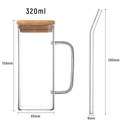 개인화 된 350ml 유리 컵 목자 곡물 뚜?? 과 정사각형 모양의 음료수 병