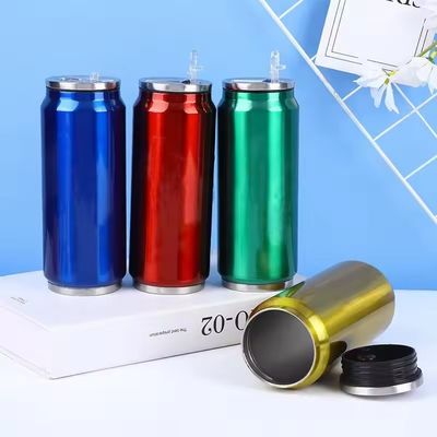 금 듀얼 벽 스테인레스 스틸 콜라 병 진공 테르모스 캔 물 콜라 병 350/500ml
