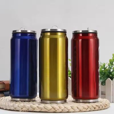 금 듀얼 벽 스테인레스 스틸 콜라 병 진공 테르모스 캔 물 콜라 병 350/500ml