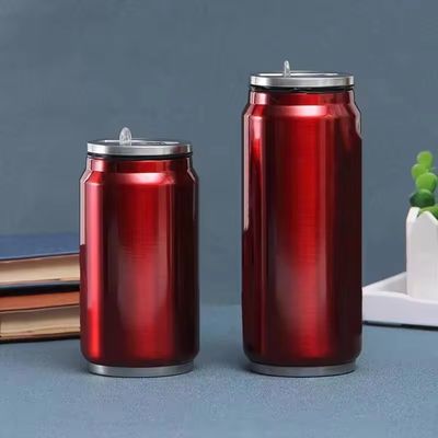 금 듀얼 벽 스테인레스 스틸 콜라 병 진공 테르모스 캔 물 콜라 병 350/500ml
