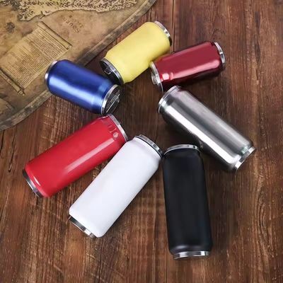 금 듀얼 벽 스테인레스 스틸 콜라 병 진공 테르모스 캔 물 콜라 병 350/500ml