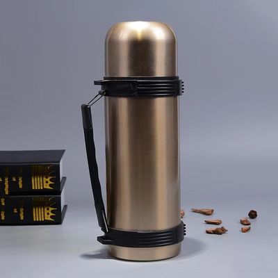 야외 스포츠용 1800ml 직선 컵 휴대용 진공 스테인레스 스틸 걸음병