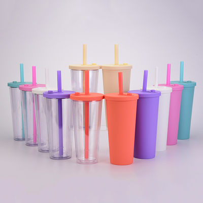 Back to School Occasion 단열형 이중벽 디자인 24oz 플라스틱 컵