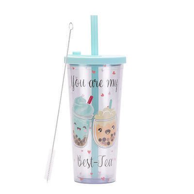 Back to School Occasion 단열형 이중벽 디자인 24oz 플라스틱 컵