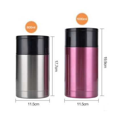 진공 격리 500ML 스테인리스 스틸 점심 상자 수프 용기