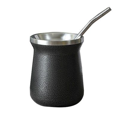 남자 사무실 머그와 빨대 로고 사용자 정의 컵 떨어지기 저항성 스테인레스 스틸 물병 12oz 용량