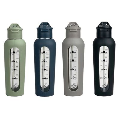 직접 식수 병 큰 용량 700ml/1000ml 플립 뚜?? 과 빨대를 포함