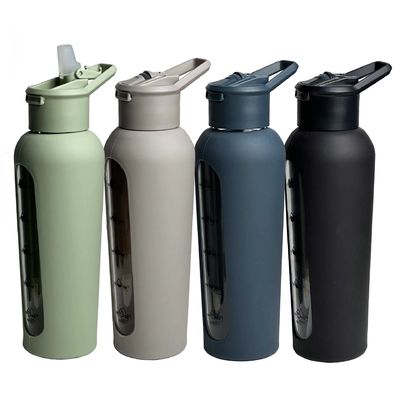 직접 식수 병 큰 용량 700ml/1000ml 플립 뚜?? 과 빨대를 포함
