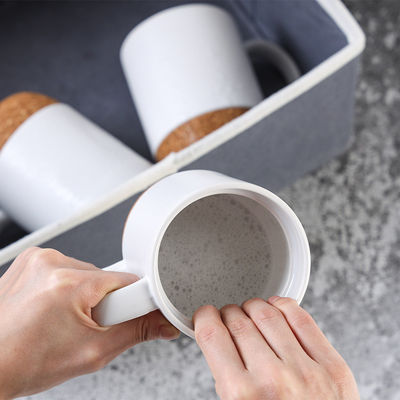 음료용품 종류 MUGS 목재 바닥과 함께 수플리메이션 창의적인 대나무 목재 세라믹 커피 머그
